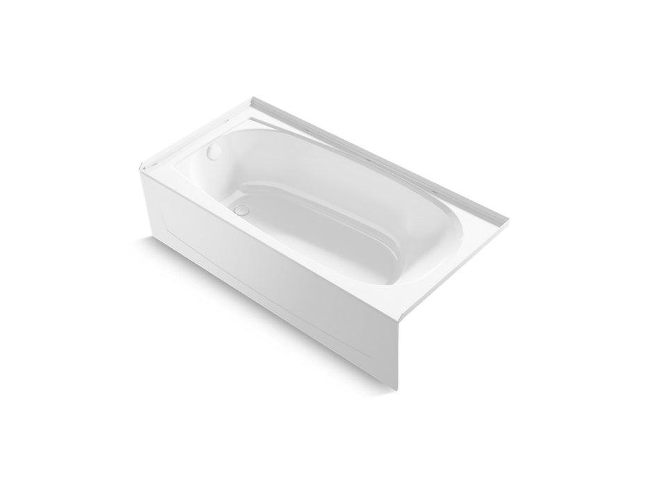Sterling Performa 2 60" x 29" Vikrell alcove bath, left drain - White