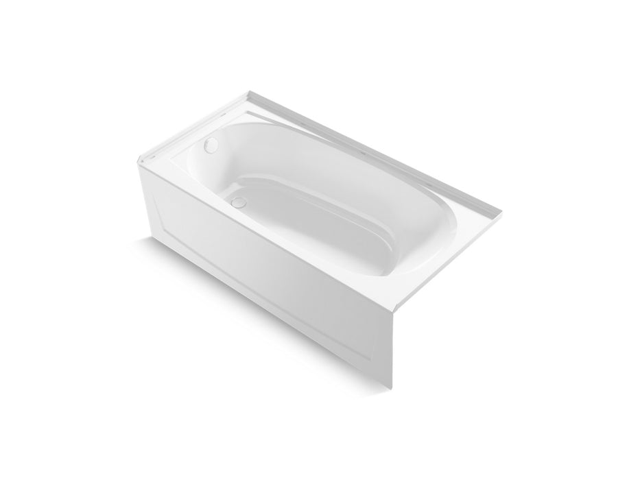 Sterling Performa 2 60" x 29" Vikrell bath, left above-floor drain - White