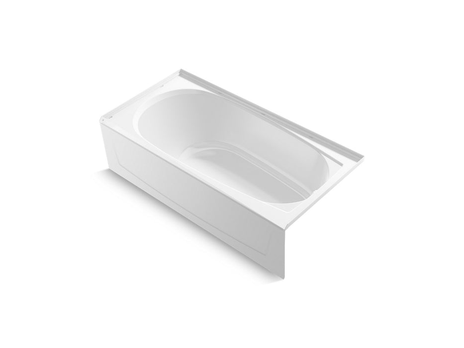 Sterling Performa 2 60" x 29" Vikrell alcove bath, right drain - White