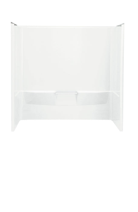 Sterling Performa 2 60" x 29" bath/shower wall set with Aging In Place backerboards - White