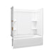 Sterling 71370116 Ensemble Medley 60" x 30" Vikrell® Bath/shower with Aging in Place Backerboards, Left Drain, White