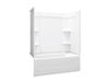 Sterling 71370118 Ensemble Medley 60" x 30" Vikrell® Bath/shower with Aging in Place Backerboards, Left Above-floor Drain, Wh