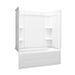 Sterling 71370118 Ensemble Medley 60" x 30" Vikrell® Bath/shower with Aging in Place Backerboards, Left Above-floor Drain, Wh