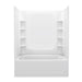 Sterling 71420118 STORE+ 60" x 32" Vikrell® Bath/shower with Aging in Place Backerboards, Left Above-floor Drain, White