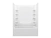 Sterling 71420122 STORE+ 60" x 32" Vikrell® Bath/shower, Right Above-floor Drain, White