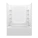 Sterling 71420126 STORE+ 60" x 32" Vikrell® Bath/shower with Aging in Place Backerboards, Right Drain, White
