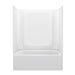 Sterling 71420128 STORE+ 60" x 32" Vikrell® Bath/shower with Aging in Place Backerboards, Right Above-floor Drain, White