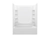 Sterling 71470118 STORE+ 60" x 30" Vikrell® Bath/shower with Aging in Place Backerboards, Left Above-floor Drain, White