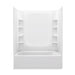 Sterling 71470118 STORE+ 60" x 30" Vikrell® Bath/shower with Aging in Place Backerboards, Left Above-floor Drain, White