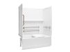 Sterling 71520115 Traverse 60" x 32" Vikrell® Bath/shower with Seat and Grab Bars, Left Drain, White