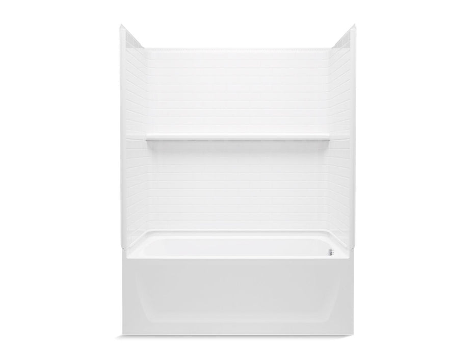 Sterling 71520122 Traverse 60" x 32" Vikrell® Bath/shower, Right Above-floor-drain, White