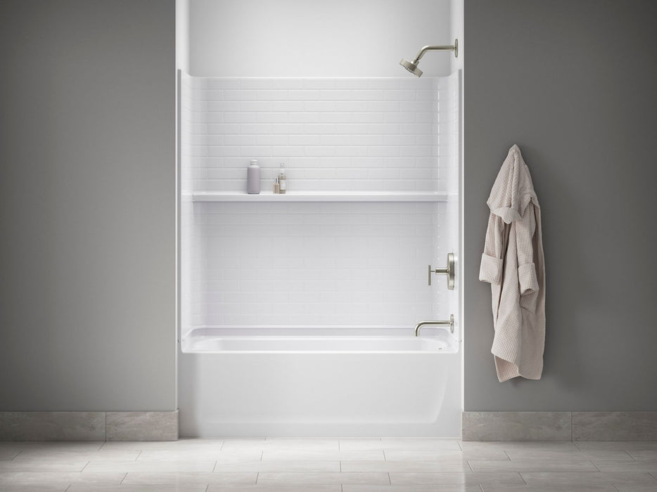 Sterling 71520126 Traverse 60" x 32" Vikrell® Bath/shower with Aging in Place Backerboards, Right Drain, White