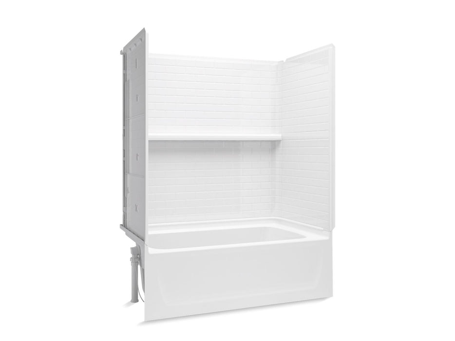 Sterling 71570110 Traverse 60" x 30" Vikrell® Bath/shower, Left Drain, White