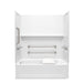 Sterling 71570115 Traverse 60" x 30" Vikrell® Bath/shower with Seat, Grab Bars, Left Drain, White
