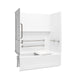 Sterling 71570115 Traverse 60" x 30" Vikrell® Bath/shower with Seat, Grab Bars, Left Drain, White