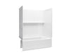 Sterling 71570116 Traverse 60" x 30" Vikrell® Bath/shower with Aging in Place Backerboards, Left Drain, White