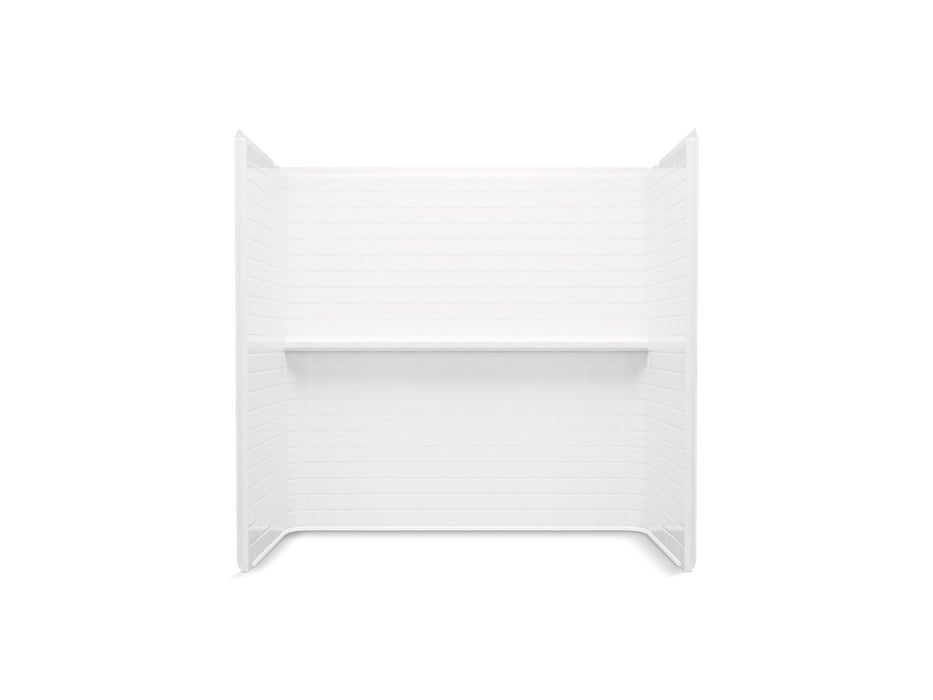 Sterling Traverse 60" x 30" Vikrell bath/shower wall set with Aging in Place backerboards - White