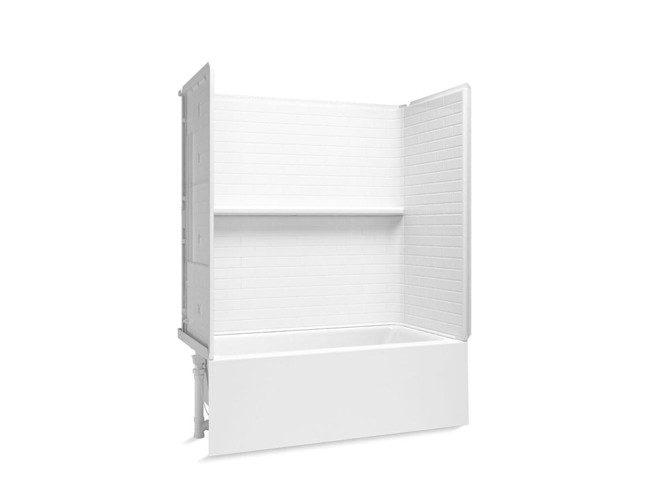 Sterling 71600112 Forum Traverse 60" x 30" Above-floor-drain Vikrell® Bath/shower, Left Drain, White