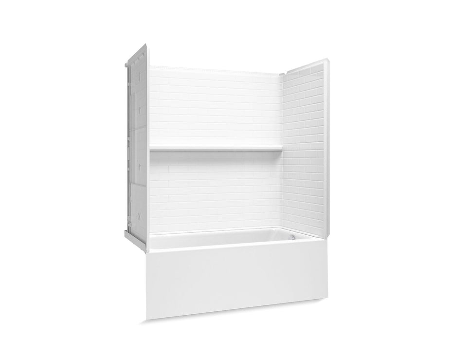 Sterling 71600122 Forum Traverse 60" x 30" Above-floor-drain Vikrell® Bath/shower, Right Drain, White
