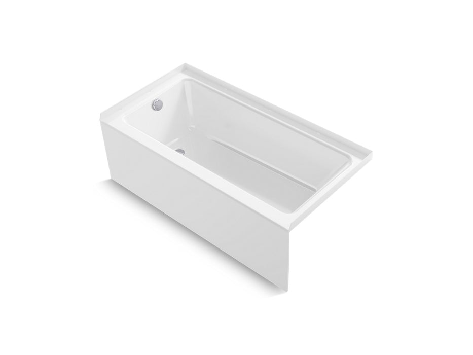 Sterling Forum 60" x 30" above-floor-drain Vikrell alcove bath, left drain - White