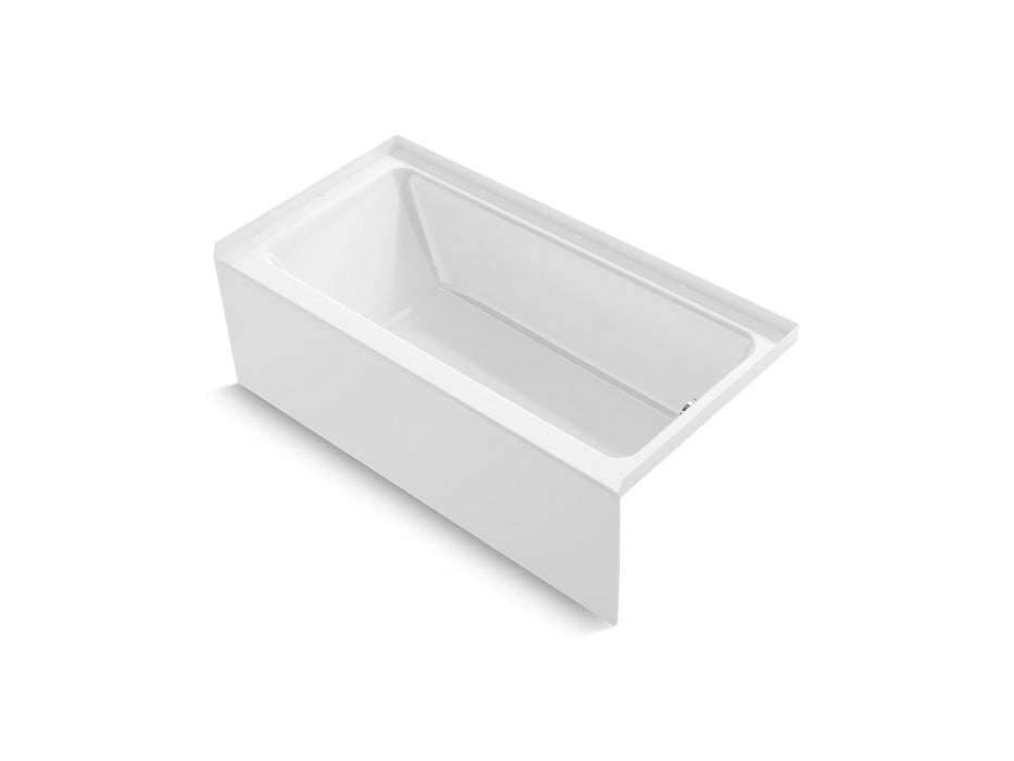 Sterling Forum 60" x 30" above-floor-drain Vikrell alcove bath, right drain - White