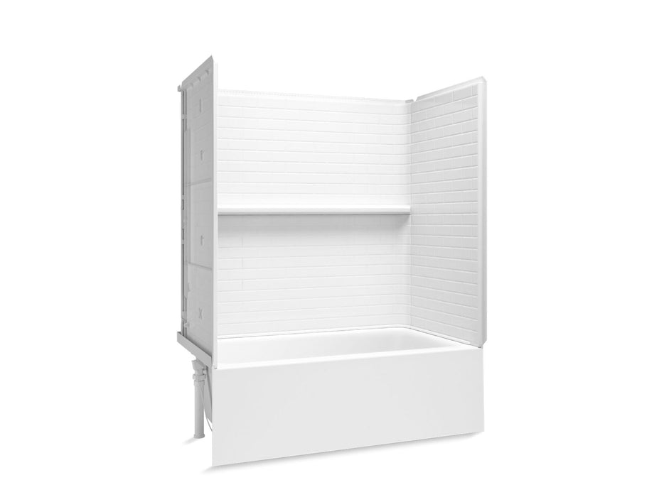 Sterling 71610116 Forum Traverse 60" x 32" Vikrell® Bath/shower with Aging in Place Backerboards, Left Drain, White