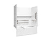 Sterling 71610125 Forum Traverse 60" x 32" Vikrell® Bath/shower with Aging in Place Backerboards, Grab Bars, and Bath Seat, R