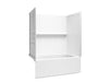 Sterling 71620122 Forum Traverse 60" x 36" Above-floor-drain Vikrell® Bath/shower, Right Drain, White