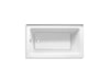 Sterling Forum 60" x 36" Vikrell alcove bath, left drain - White