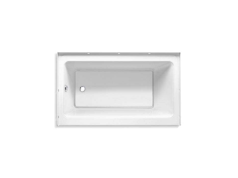 Sterling Forum 60" x 36" Vikrell alcove bath, left drain - White