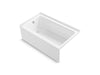 Sterling Forum 60" x 36" above-floor-drain Vikrell alcove bath, left drain - White