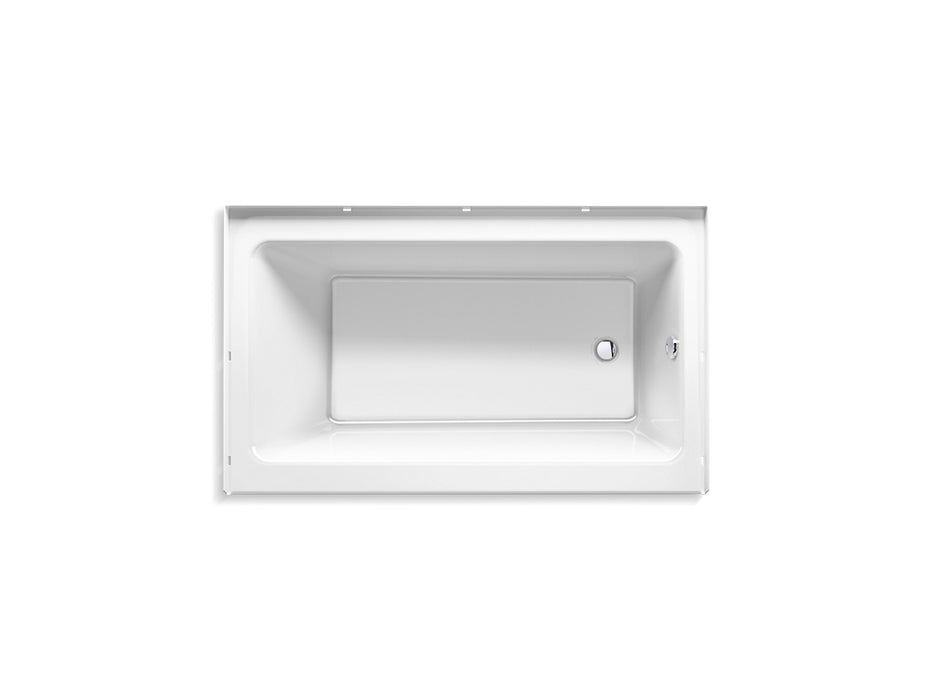 Sterling Forum 60" x 36" Vikrell alcove bath, right drain - White