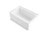 Sterling Forum 60" x 36" above-floor-drain Vikrell alcove bath, right drain - White