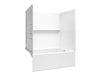 Sterling 71630128 Traverse 60" x 42" Vikrell® Above-floor-drain Bath/shower with Aging in Place Backerboards, Right Drain, Wh
