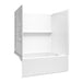 Sterling 71630128 Traverse 60" x 42" Vikrell® Above-floor-drain Bath/shower with Aging in Place Backerboards, Right Drain, Wh
