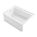 Sterling 71631112 Forum 60" x 42" Above-floor-drain Vikrell® Alcove Bath, Left Drain, White