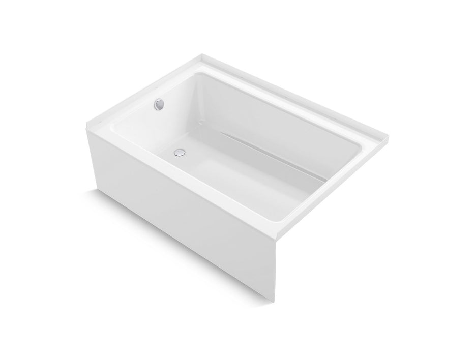 Sterling 71631112 Forum 60" x 42" Above-floor-drain Vikrell® Alcove Bath, Left Drain, White