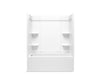 Sterling 71700118 Forum Medley 60" x 30" Above-floor-drain Vikrell® Bath/shower with Aging in Place Backerboards, Left Drain,