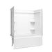 Sterling 71710116 Forum Medley 60" x 32" Vikrell® Bath/shower with Aging in Place Backerboards, Left Drain, White