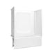 Sterling 71800118 Forum STORE+ 60" x 30" Above-floor-drain Vikrell® Bath/shower with Aging in Place Backerboards, Left Drain,