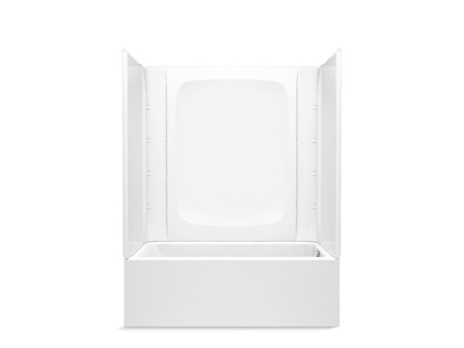 Sterling 71800128 Forum STORE+ 60" x 30" Above-floor-drain Vikrell® Bath/shower with Aging in Place Backerboards, Right Drain