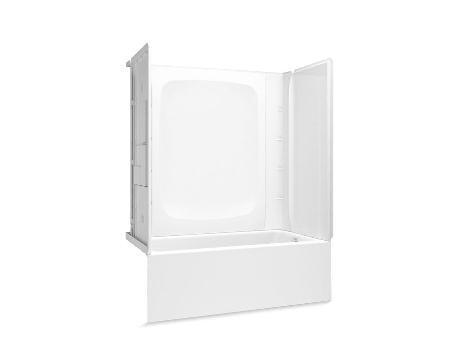 Sterling 71800128 Forum STORE+ 60" x 30" Above-floor-drain Vikrell® Bath/shower with Aging in Place Backerboards, Right Drain