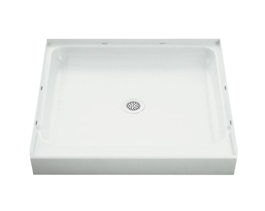 Sterling Ensemble 36" x 34" Vikrell shower base, center drain - White