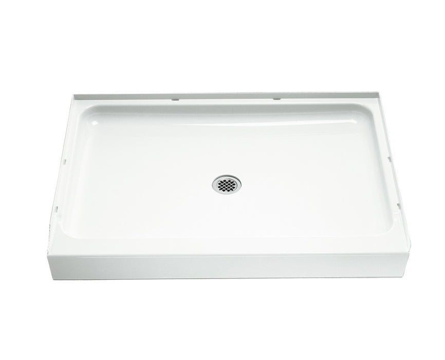 Sterling Ensemble 48" x 34" Vikrell shower base, center drain - White