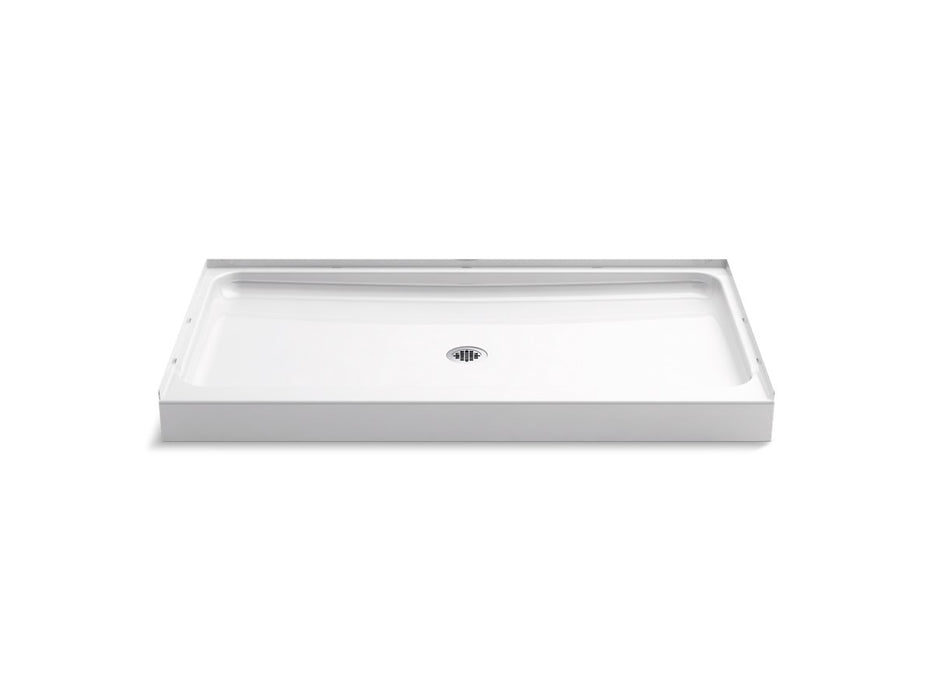 Sterling Ensemble 60" x 34" Vikrell shower base, center drain - White