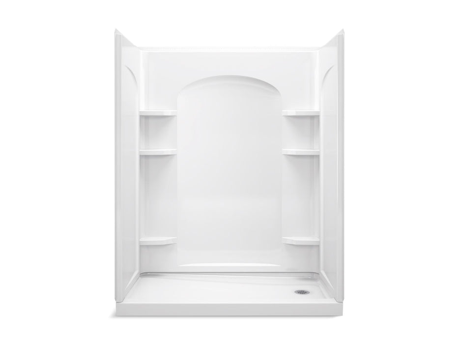 Sterling 72180120 Ensemble Curve 60" x 32" Vikrell® Shower, Right Drain, White