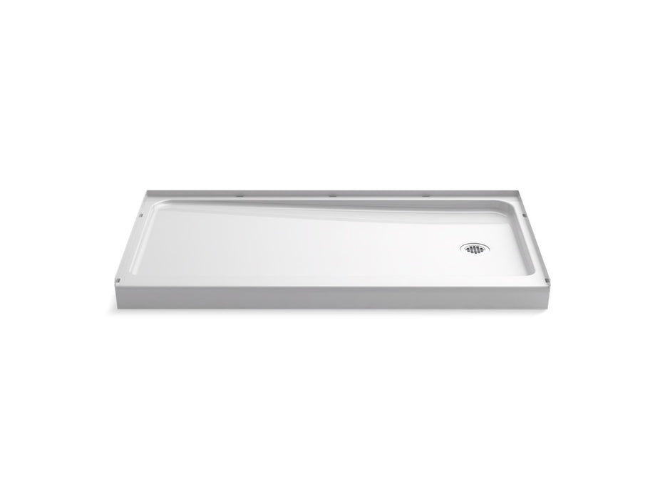 Sterling Ensemble 60" x 32" Vikrell shower base, right drain - White