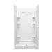 Sterling 72210106 Ensemble Curve 42" x 34" Vikrell® Shower with Aging in Place Backerboards, Center Drain, White