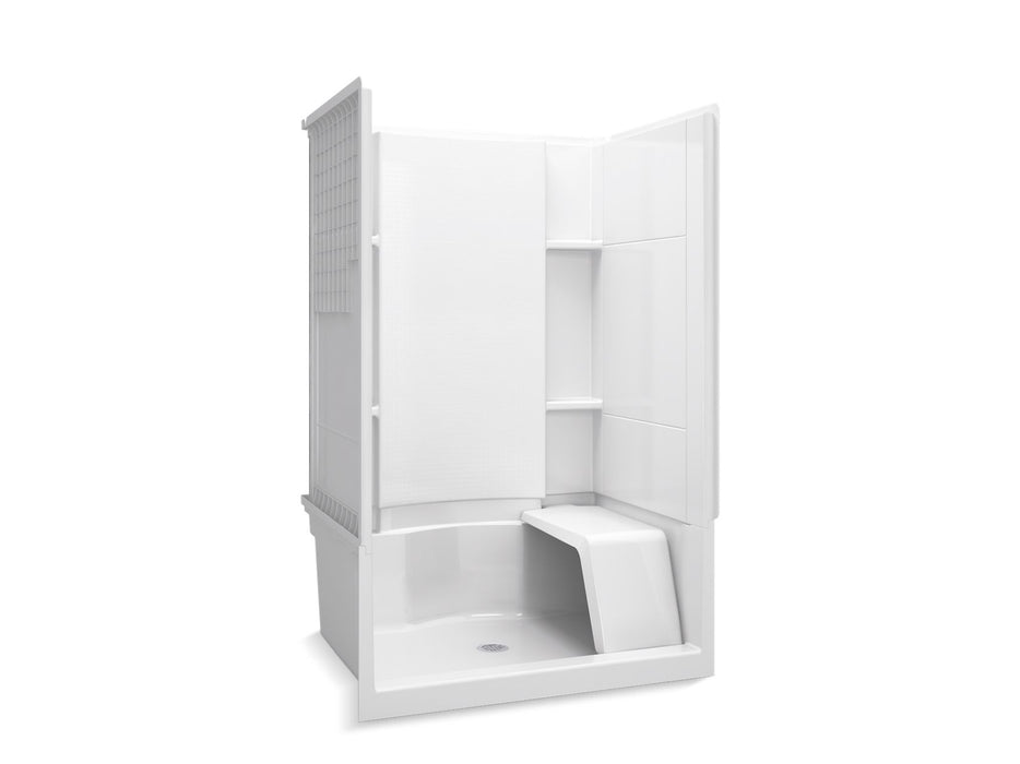 Sterling 72280100 Accord 48" x 36" Vikrell® Seated Shower, Center Drain, White