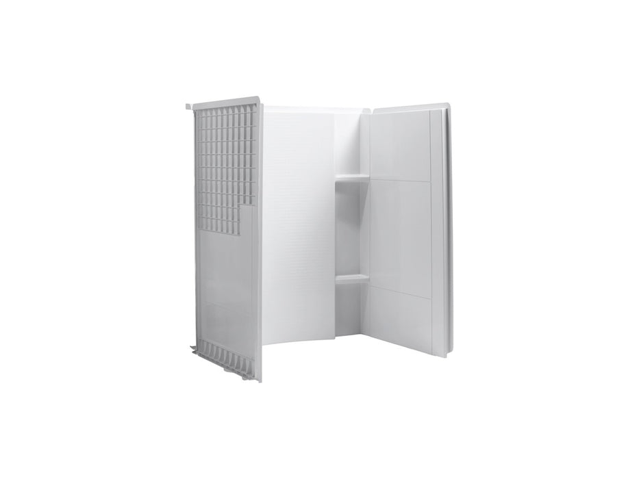Sterling Accord 48" x 36" Vikrell seated shower wall set - White